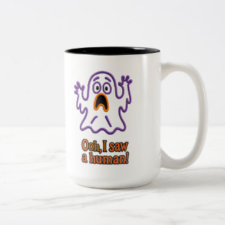 Taza Bicolor ¡Oooh, Vi a un Humano! – Fantasma Divertido de Hal