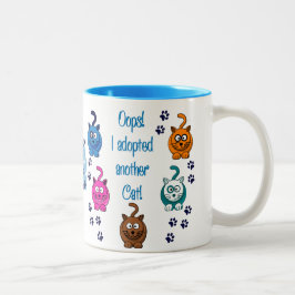 Taza Bicolor ¡Oops!  ¡Adopté otro gato!