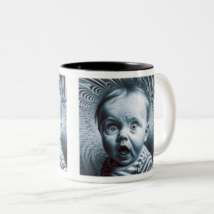 Taza Bicolor Op Art Baby Dos-Tone Mug, 11 oz