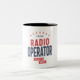 Taza Bicolor Operador de radio