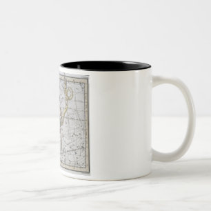 Taza Bicolor Ophiuchus o Serpentarius, 'de un atlas celestial