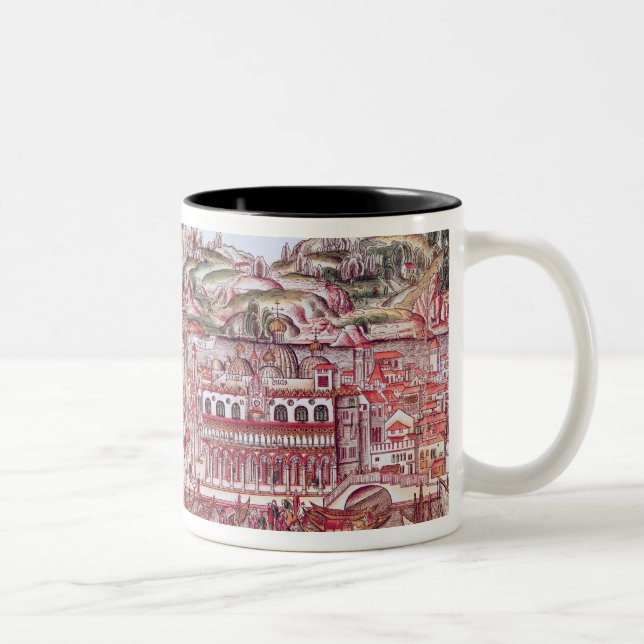 Taza Bicolor Opinión de perspectiva de Venecia (detalle) de (Derecha)