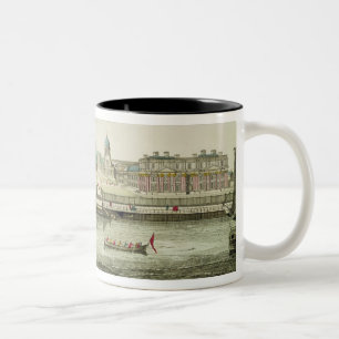 Taza Bicolor Opinión de perspectiva del hospital de Greenwich