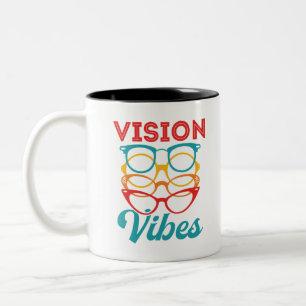 Taza Bicolor Optometrista Optometría Vibes