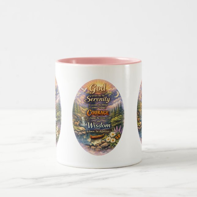 Taza Bicolor Oración de la Serenidad (Centro)
