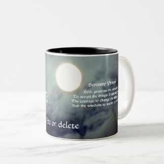 Taza Bicolor Oración de serenidad Luna llena Inspirador
