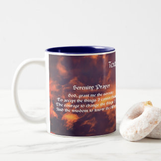 Taza Bicolor Oración de serenidad por la mañana cielo Inspirado