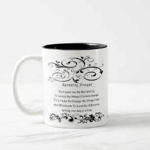 Taza Bicolor Oración de Serenity White