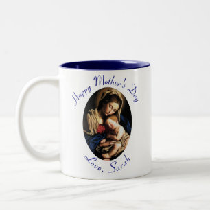 Taza Bicolor Oración del Día de la Madre de la Virgen María