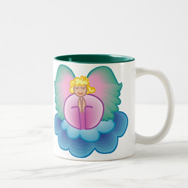 Taza Bicolor Orando Angel Mug (Derecha)