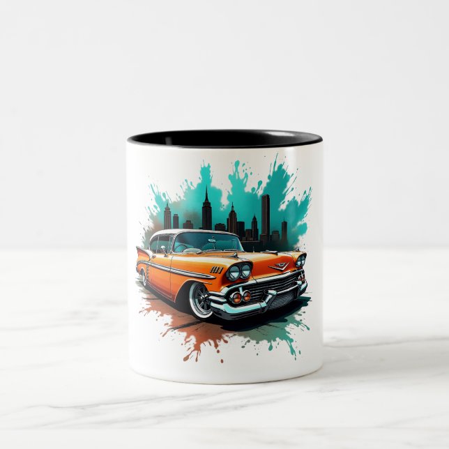 Taza Bicolor Orange Chevy Splash Mug (Centro)