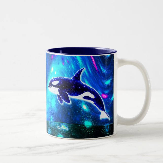 Taza Bicolor Orca Cósmica (Derecha)