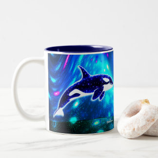 Taza Bicolor Orca Cósmica