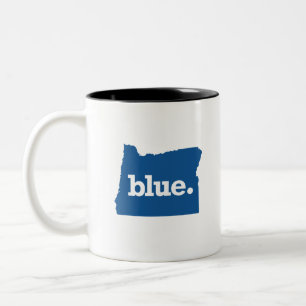 TAZA BICOLOR OREGON ESTADO AZUL