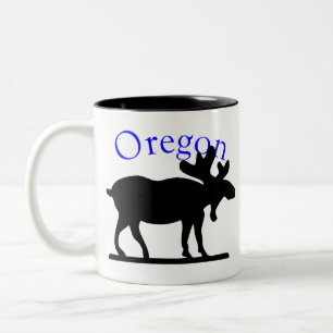 Taza Bicolor Oregon Moose Mug