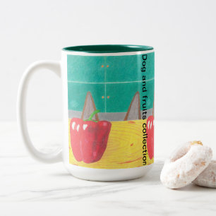 Taza Bicolor Orejas de perro y pimienta
