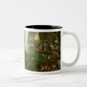 Taza Bicolor Orfeo con una arpa que juega a Plutón
