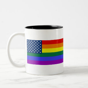 Taza Bicolor Orgullo arcoiris de Estados Unidos