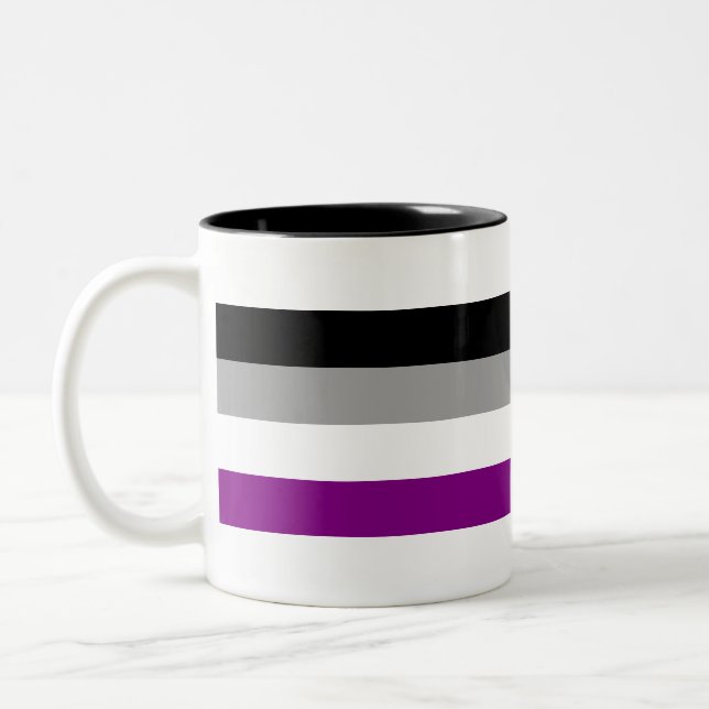 Taza Bicolor Orgullo asexual (Izquierda)