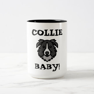Taza Bicolor Orgullo de Amante de Border Collie Diseño de Perro