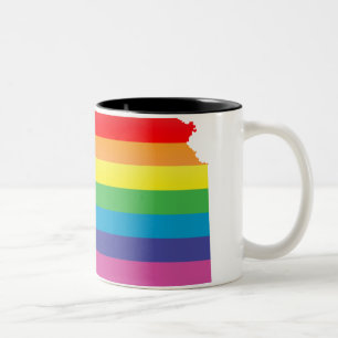 Taza Bicolor orgullo de kansas. desnudado.
