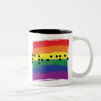 Taza Bicolor Orgullo en Braille