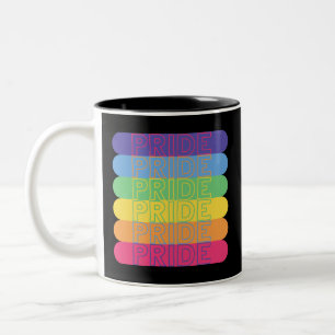 Taza Bicolor Orgullo en colores arcoiris