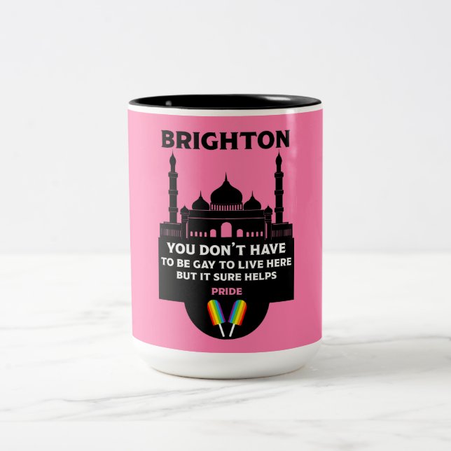 Taza Bicolor Orgullo Gay Brighton (Centro)