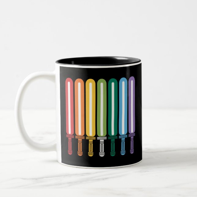 Taza Bicolor Orgullo gay de bandera LGBT (Izquierda)