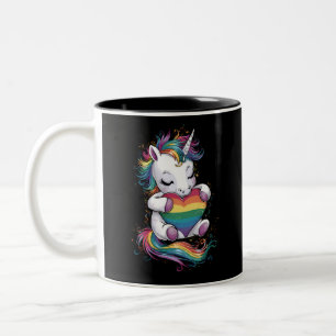 Taza Bicolor Orgullo Gay Unicornio Bandera Arcoiris Lgbt