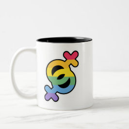 Taza Bicolor Orgullo LGBT+. Arcoíris.       