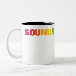 Taza Bicolor Orgullo LGBTQ Arcoiris suena gay