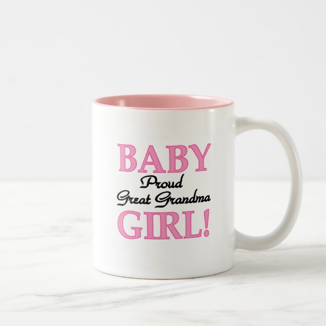 Taza Bicolor Orgullosa abuela bebé camisetas y regalos (Derecha)