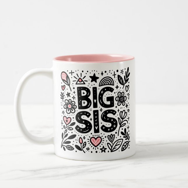 Taza Bicolor Orgullosa Gran Sis - Celebración Floral (Izquierda)