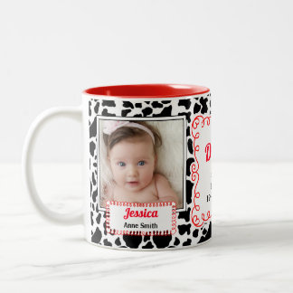 Taza Bicolor Orgullosa imagen de papá occidental de vaca con do