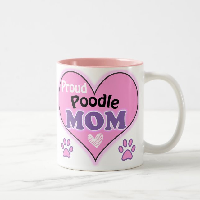 Taza Bicolor Orgullosa madre de Poodle (Derecha)