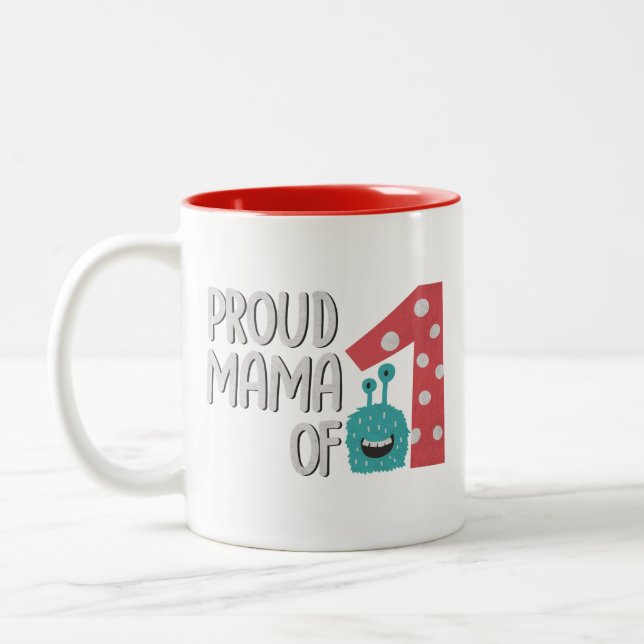 Taza Bicolor Orgullosa mamá de uno (Izquierda)