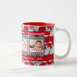 Taza Bicolor Orgullosa Nueva Madrina Roja Poppies 4 Foto
