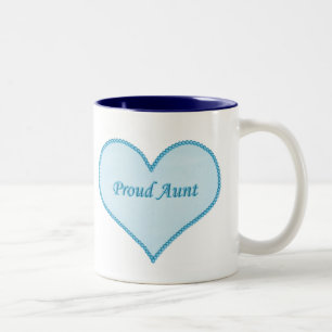 Taza Bicolor Orgullosa tía Mug, Azul