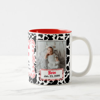 Taza Bicolor Orgullosa tía negra blanca y roja de la impresión