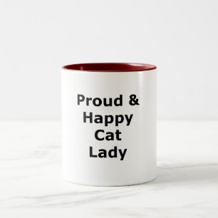 Taza Bicolor Orgullosa y feliz dama del gato