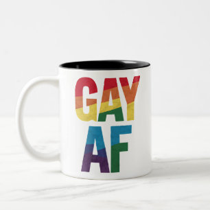 Taza Bicolor Orgulloso AF Orgullo LGBT Regalo Orgulloso Mes del