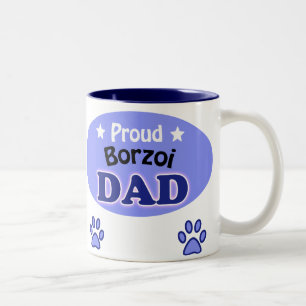 Taza Bicolor Orgulloso Borzoi Dad