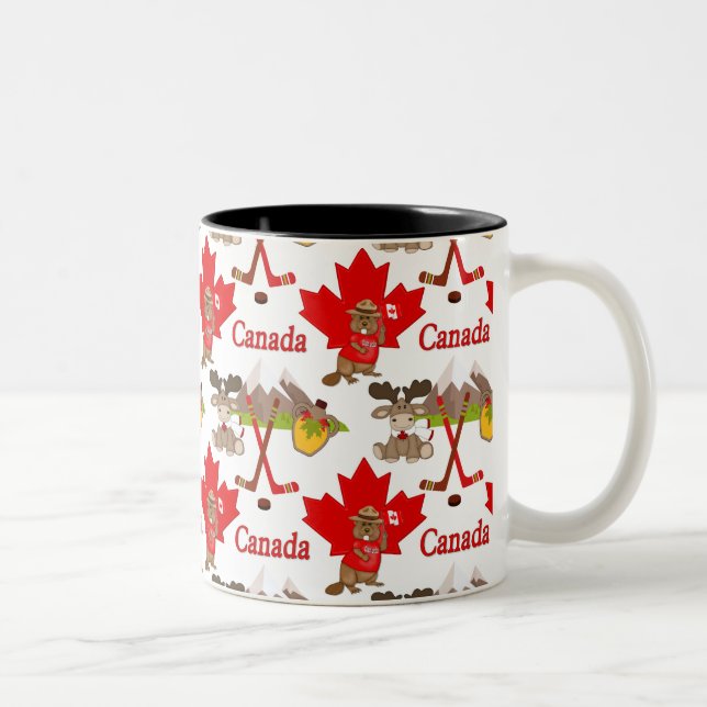 Taza Bicolor Orgulloso castor canadiense (Derecha)