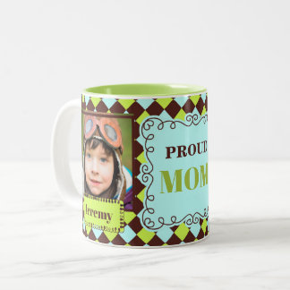 Taza Bicolor Orgulloso MOM Green y Brown 2 Photo