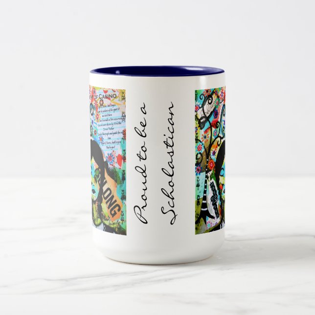 Taza Bicolor Orgulloso ser un Scholastican (Centro)
