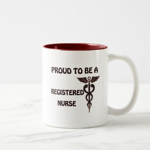 Taza Bicolor Orgulloso ser una enfermera registradoa