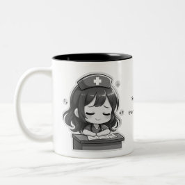 Taza Bicolor Original Chibi Nurse - A little Exhaustion