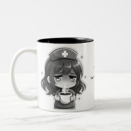 Taza Bicolor Original Chibi Nurse - Café con Cansancio