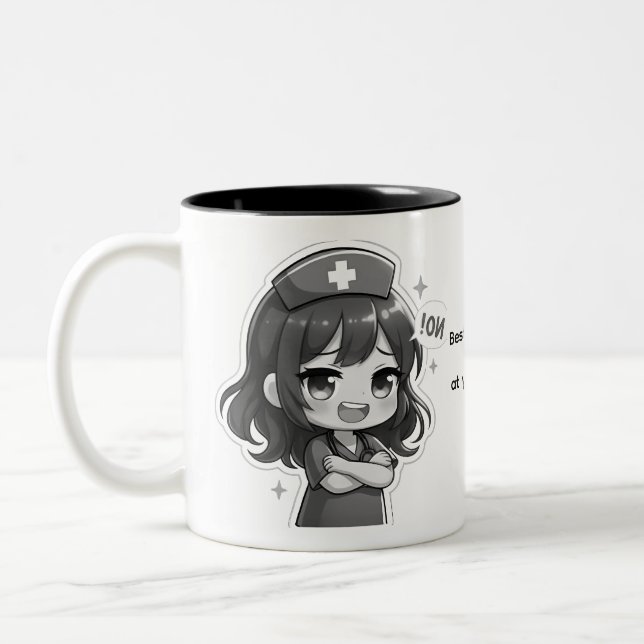 Taza Bicolor Original Chibi Nurse - Sassy Nursing Life (Izquierda)